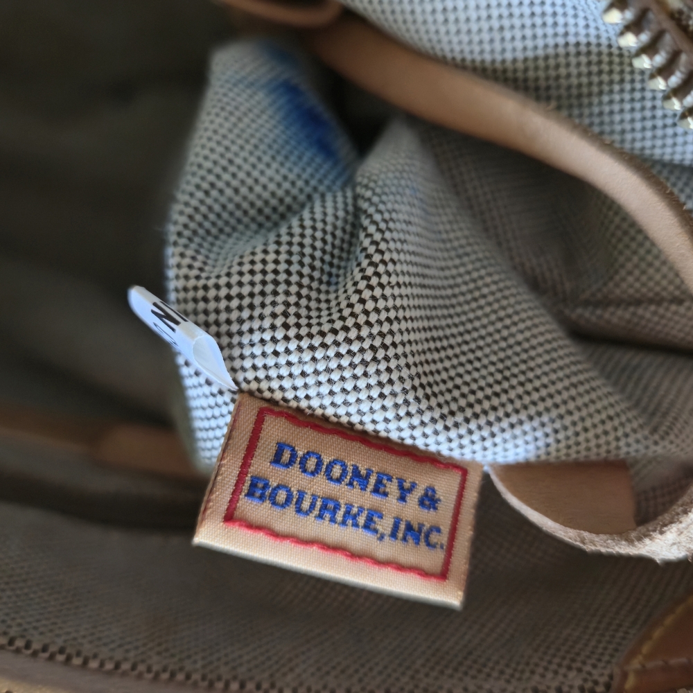 Dooney & Bourke Signature Vintage Hobo Buckle Double Pocket Shoulder Bag - Picture 14 of 15